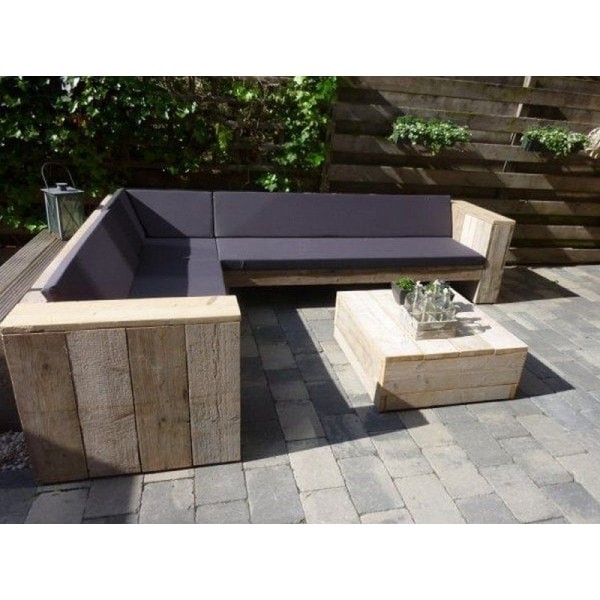 Outdoor Corner Sofa + Table - Garden Furniture-Outdoor Furniture-Rugged London